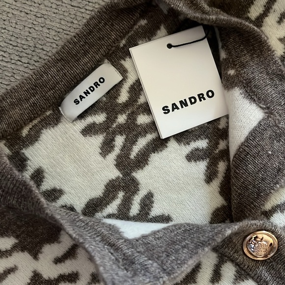 Sandro Double S Coatigan Size 3 / Large - Picture 4 of 5